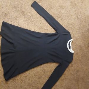 Lit t le black dress LOFT size 2. Longsleeved.